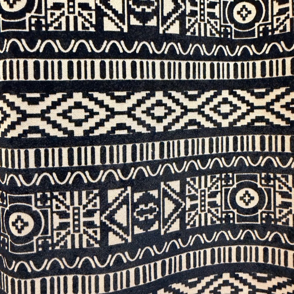 Bobeau Black and Tan Geometric Pencil Skirt - Picture 2 of 7